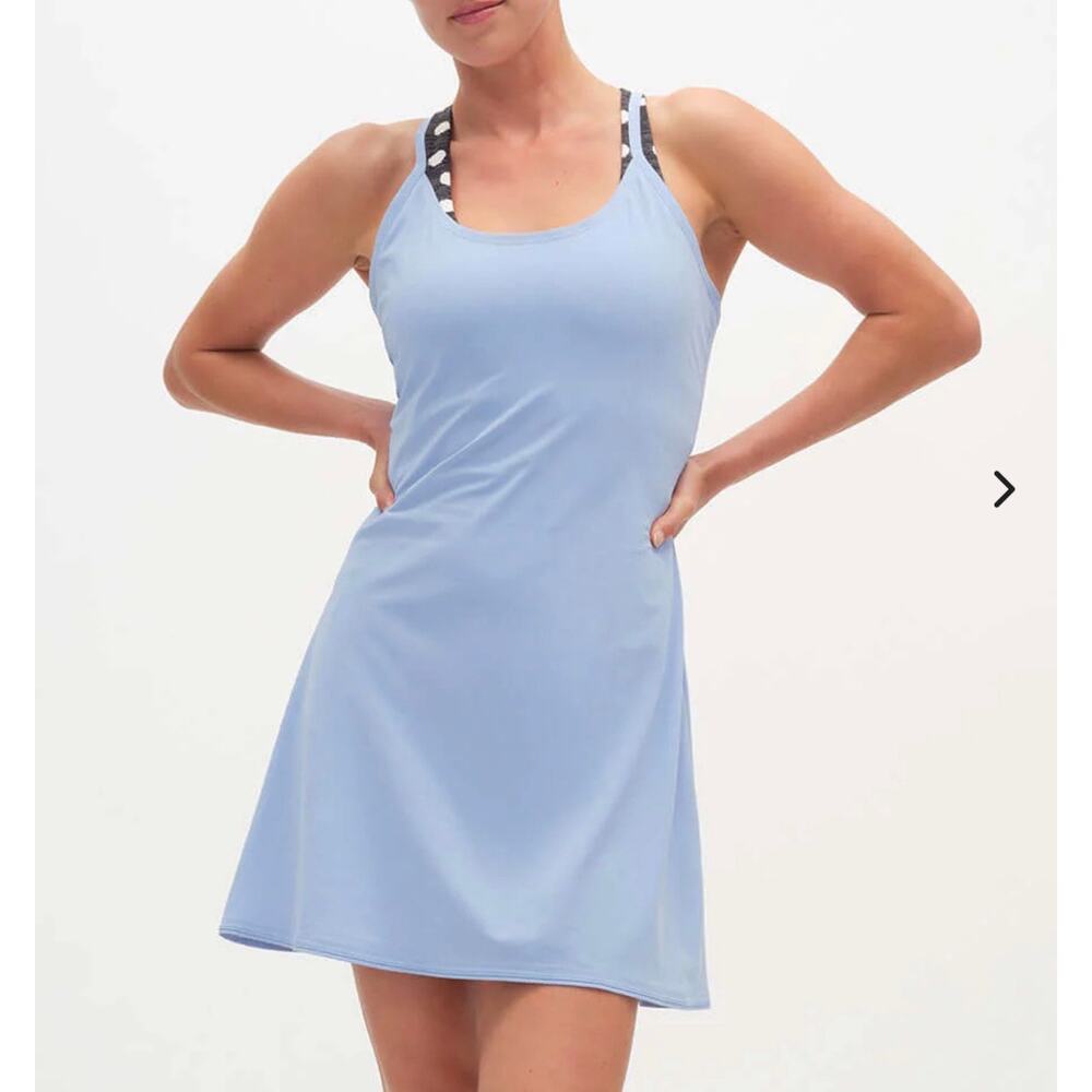 Outdoor Voices Athletic Casual Everyday Exercise Dress Surf Blue Dress Size L